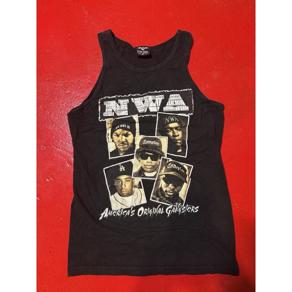 Vintage NWA Tank Top Black Medium Rap T Shirt Flying Horse Graphic Rap Shirt VTG